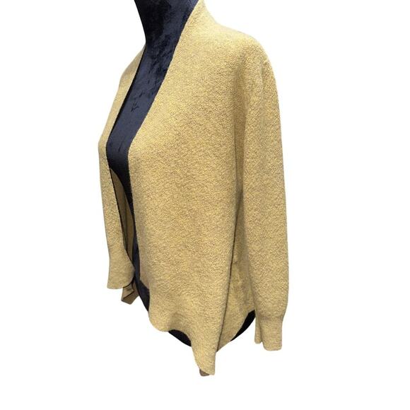 Eileen Fisher Women’s Wool Open Drape Cardigan greenish SZ S /M classic casual - Picture 7 of 8
